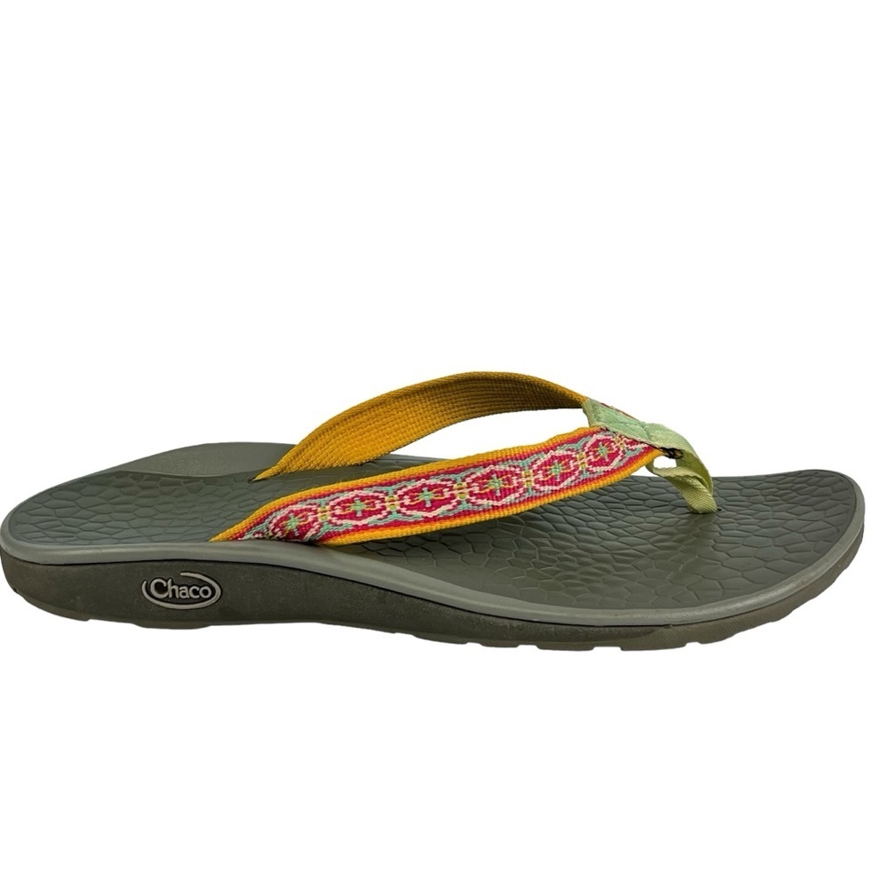 Chaco Green and Yellow Sandals